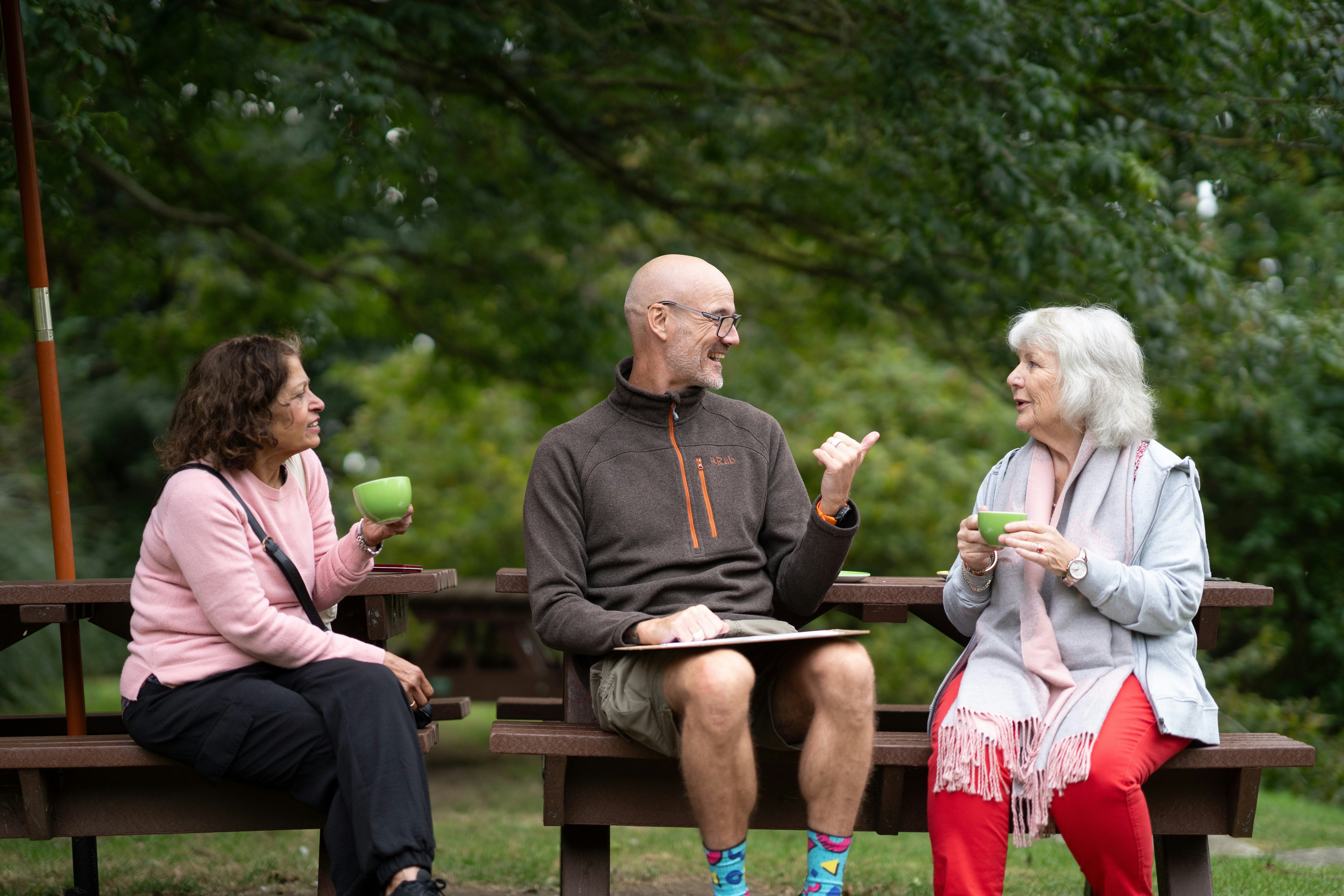 People having conversation and connecting